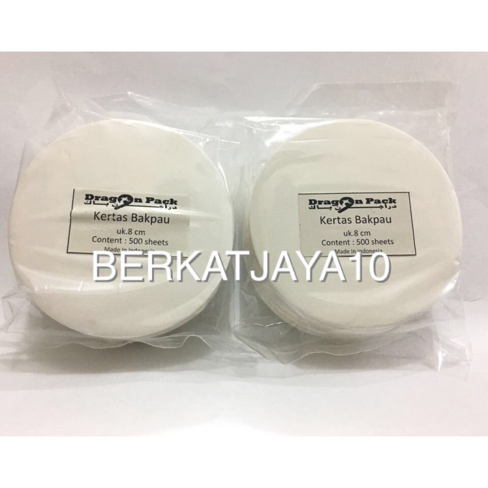 

LAINNYA-KEMASAN-MINUMAN- KERTAS BAKPAU ALAS BAKPAO DIAMETER 8 CM DRAGON PACK ISI 500 LEMBAR