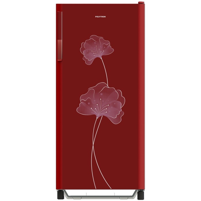 POLYTRON PRA-18BNR KULKAS 1 PINTU + ES MAKER MOTIF HANDLE RAK KACA LAMPU LED (NEW) (KHUSUS BANDUNG)