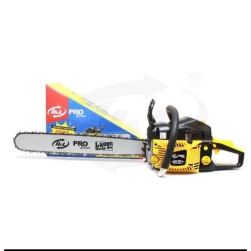 Mesin Gergaji Potong Kayu Chainsaw HnL H&amp;L HL5800 Pro 22&quot; inch Laser