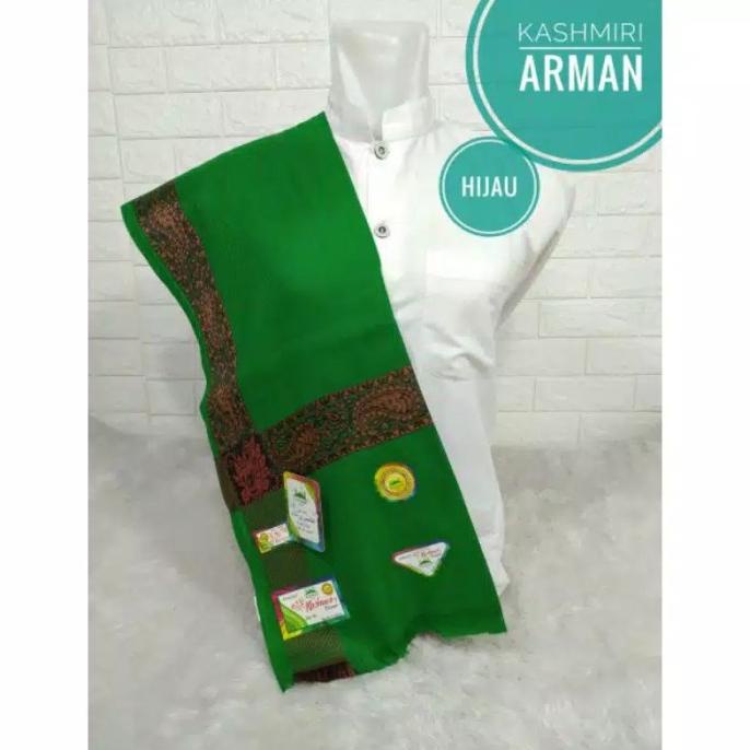 sorban kashmiri hijau impor / sorban kasmiri arman panjang original