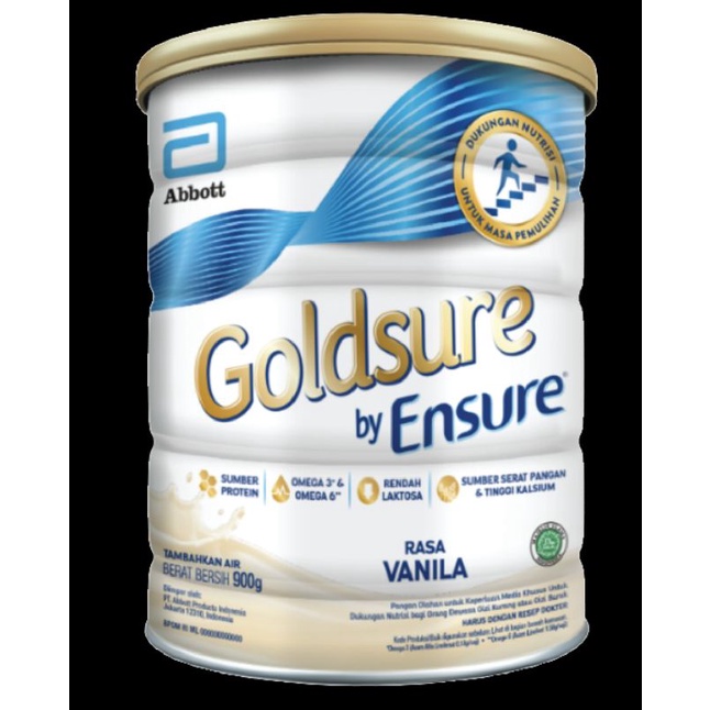 

GOLDSURE BY ENSURE VANILA 900GR SUSU NUTRISI ( Kemasan baru 850gr )