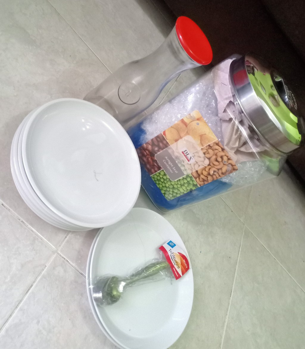 Giant Canister 9 Liter | Toples Kaca Asinan Kerupuk Tutup Stainless