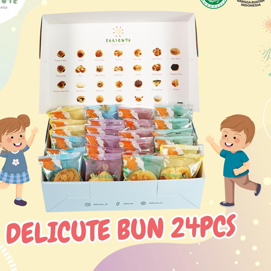 

(SQ11)-Roti Delicute Bun isi 24pcs Kemasan Box - Mix Rasa (bebas pilih)-Promo 9.9