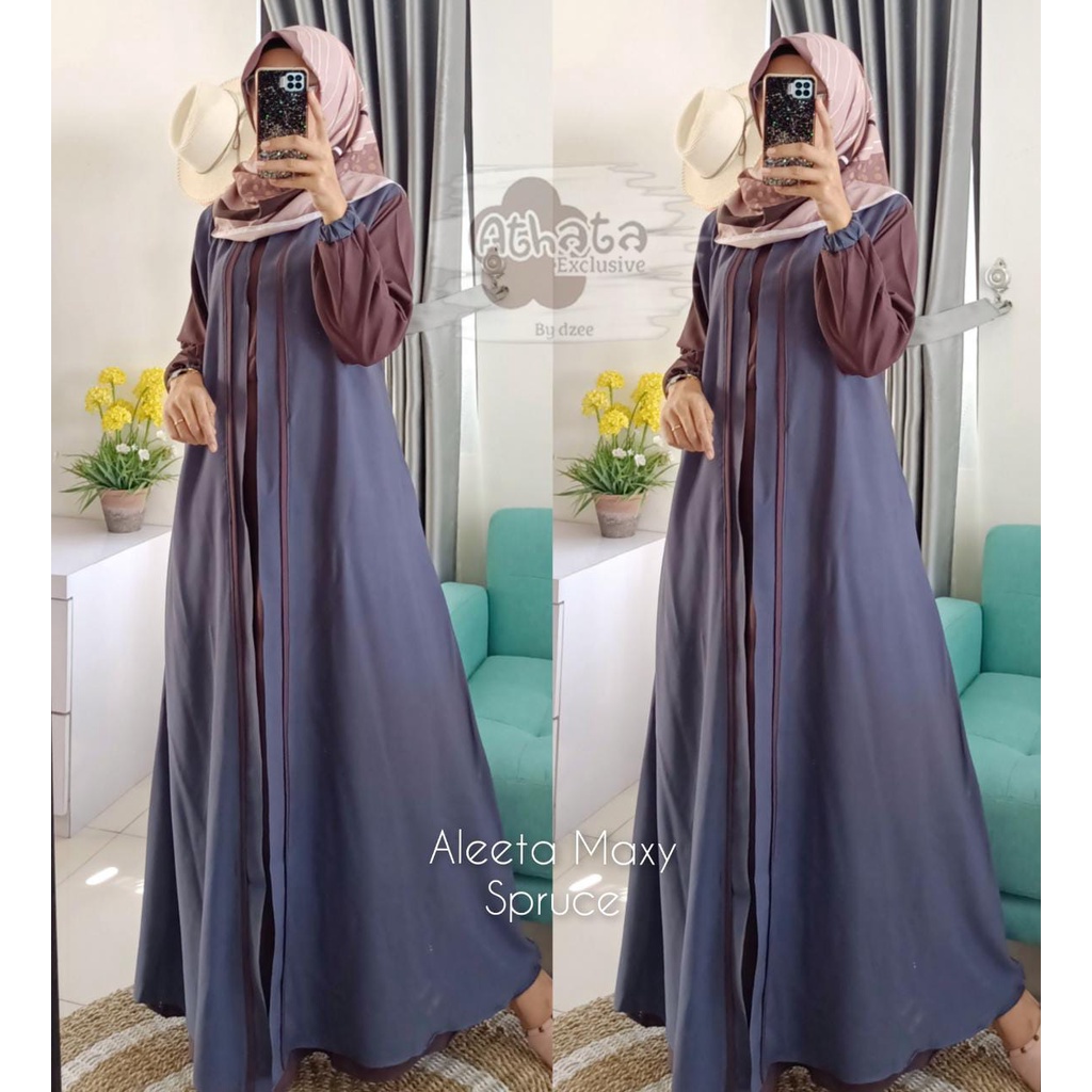 [Realpict] Gamis Aleeta maxy/Produk ori Athata by Dzee