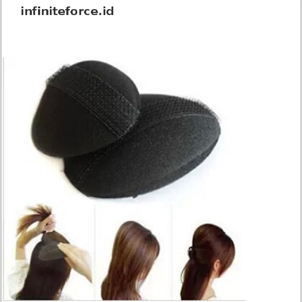 (Infiniteforce.Id) 2pcs / Set Spons Velcro Bumpits Untuk Menata Rambut Wanita