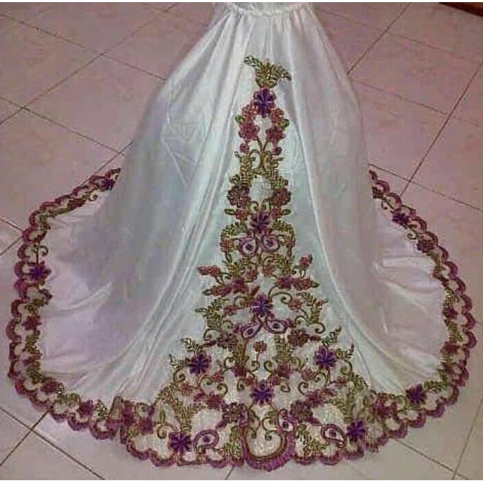 Bukittinggi Original Mukena Bordir Sutra Dove Bukittinggi - Ungu Bordiran Sulaman