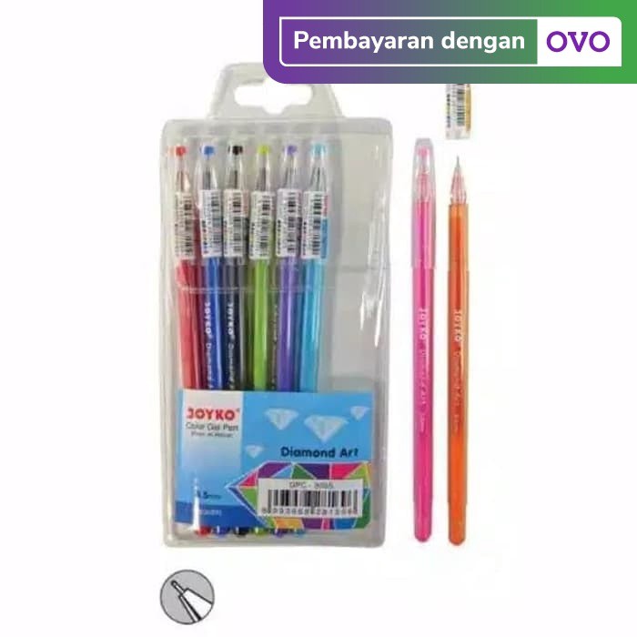 

Promo Pulpen Joyko Gel Diamond Art 8 Warna Terbatas