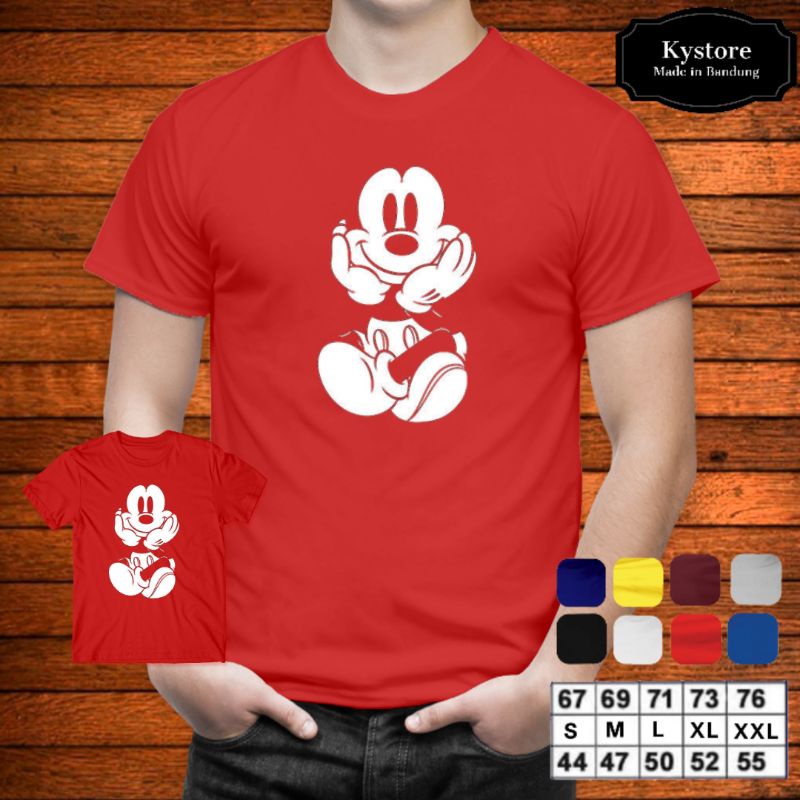 Kaos Anime Motif Mickey Mouse Size S, M, L, XL, XXL - kystore