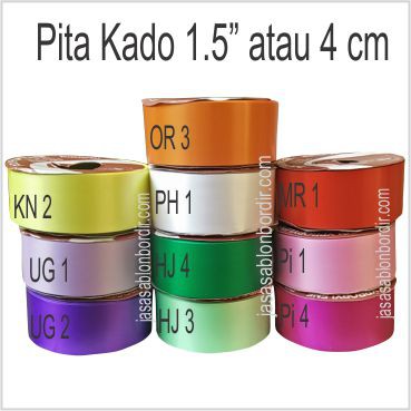 Pita Kado Jepang Polos 1.5 inch atau 4cm