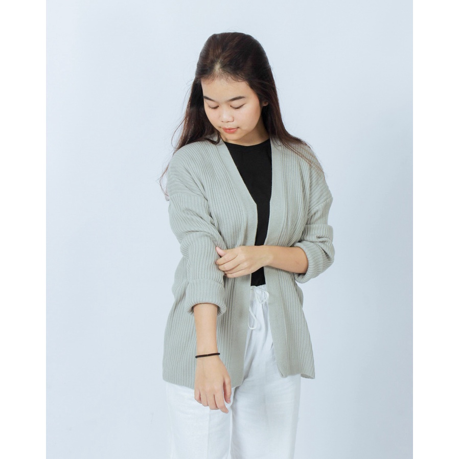 Tokomilkan - Cardigan Rajut Wanita CARDY OUTER  / Kardigan Cewek Oversize Rajut Halus