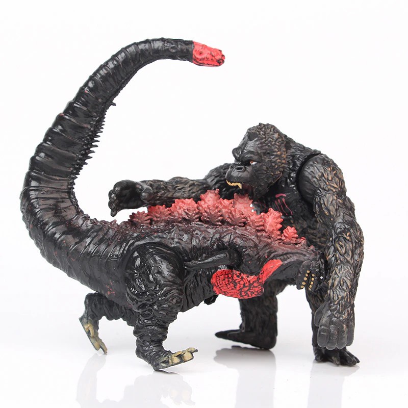 Figure Mainan Pajangan Godzilla vs Kong set 8 pcs