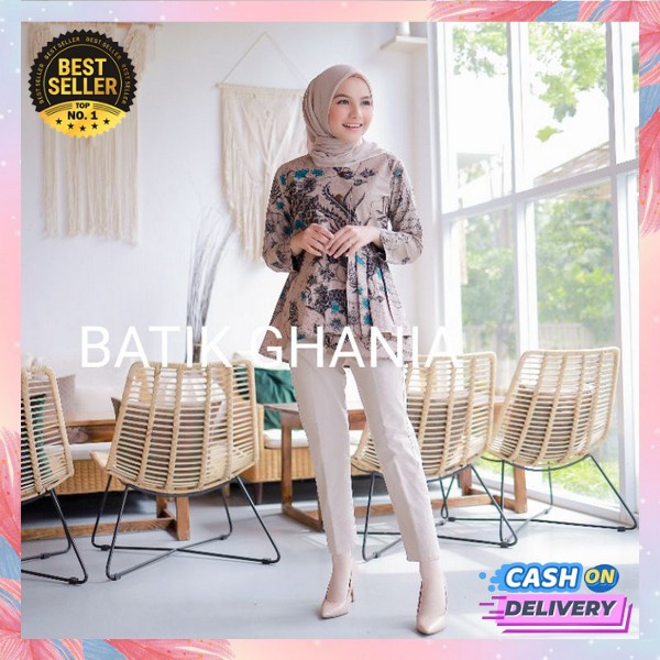 Batik Model Terbaru Kemeja Wanita Formal Atasan Wanita Terbaru Atsan Cewek Formal Buju Remaja Atasan