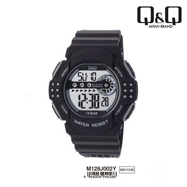 Q&amp;Q QnQ QQ Original Jam Tangan Arloji Pria Fashion Digital Rubber Karet - M128 M128J Water Resist 10 BAR LIMITED