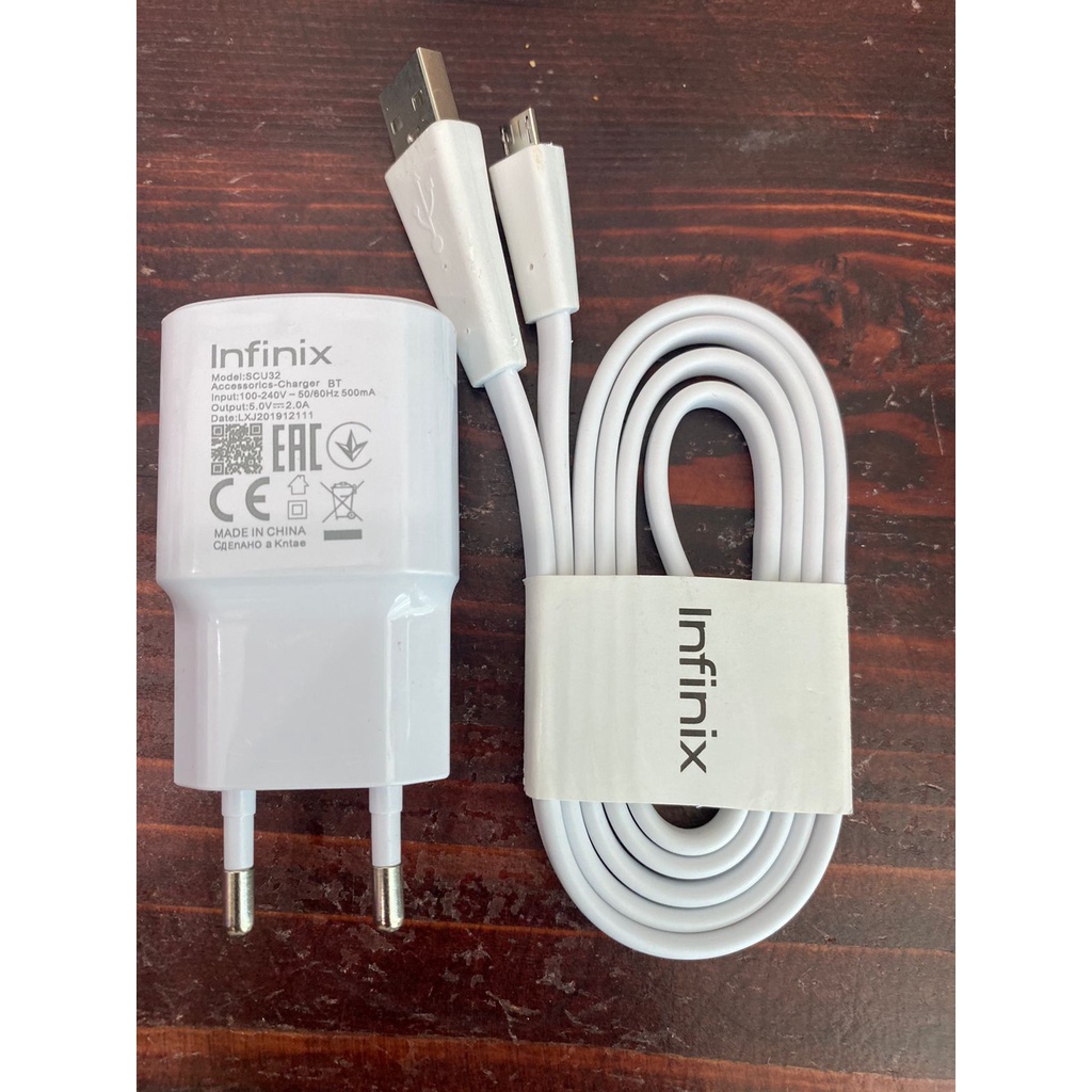 Charger Infinix Hot 9 | Infinix Hot 10 XCU32 Micro USB Original 100% 2A USB Charger Android Infinix Smart 4 / Smart 5 / S4 / S5 Pro - Infinix Hot 4 Pro - Infinix Note 4 Pro / Note 5  - Infinix Note 6 / Note 7 / Note 7 Lite - Infinix Hot 6X - Infinix Hot 7