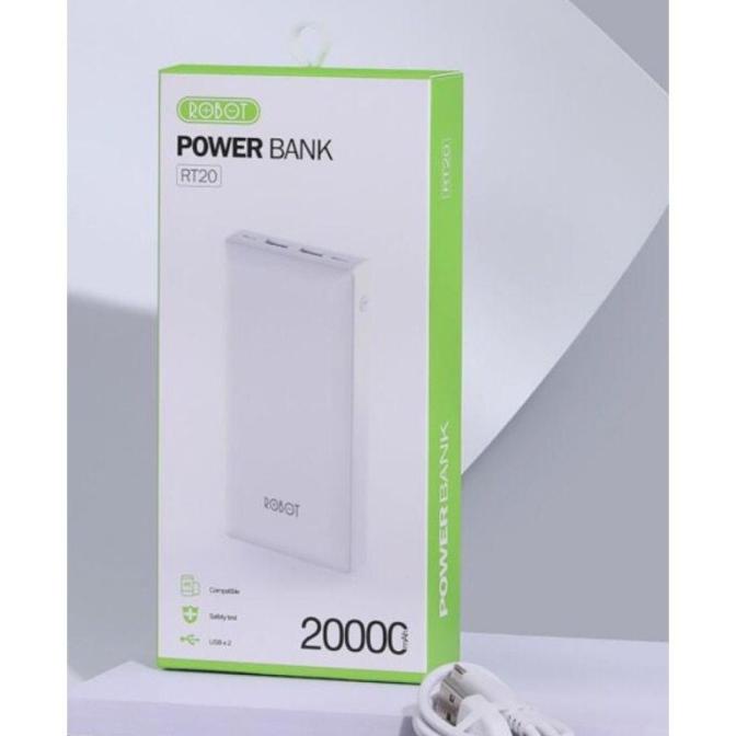 powerbank Robot 20000mAh Powerbank Original Power Bank original 100% barang ada