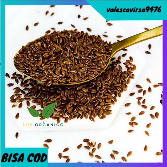 

⭐BISA COD⭐ ORGANICO Flaxseed Brown / Biji Rami / Flex seed Australia 1kg Premium - 1/2 kg