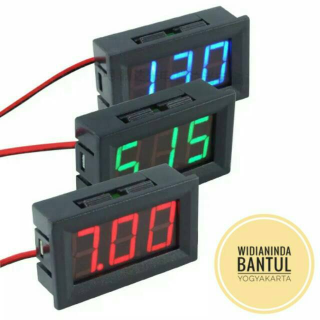 Dc voltmeter digital led display 3 segmen