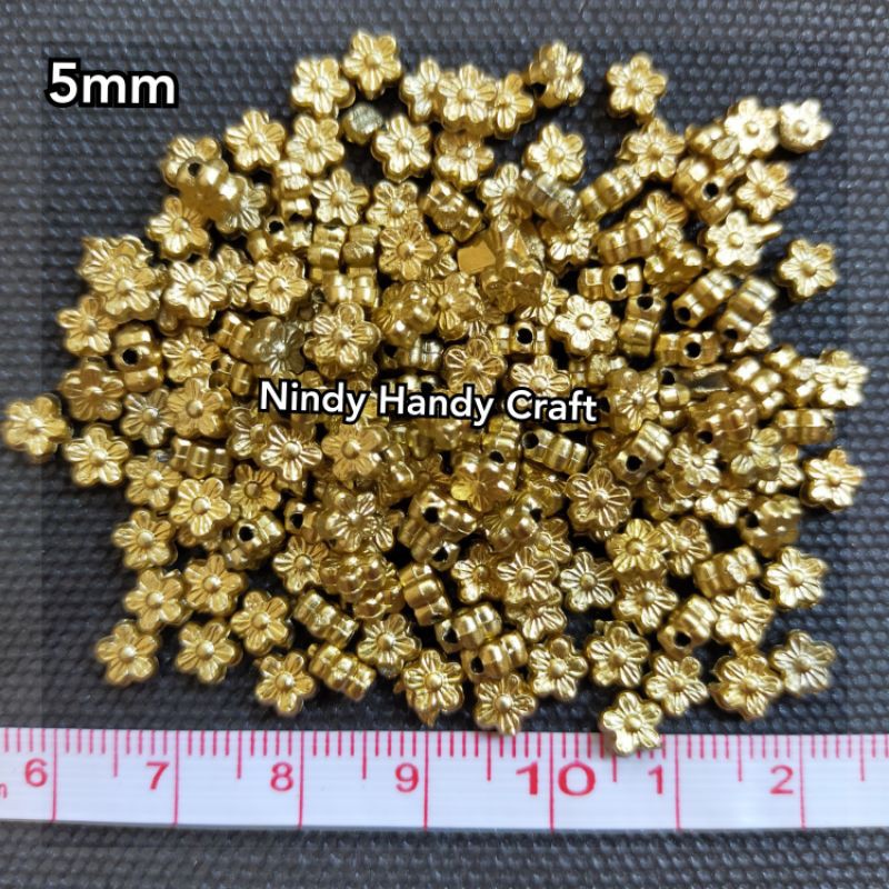 Aplikasi Manik SQ Bunga Kecil 5mm - Manik Baju - Payet Baju - Manik Tempel - Aplikasi Baju