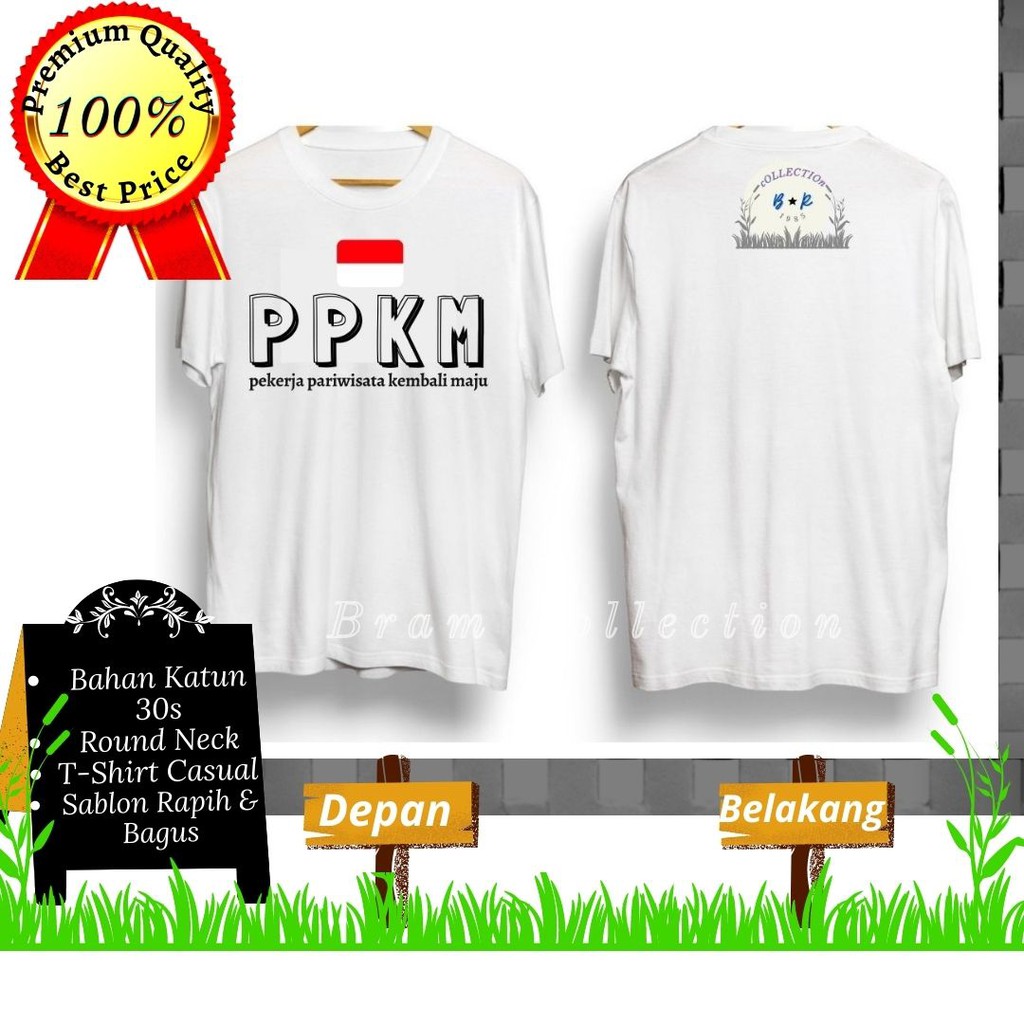 Baju Kaos Tshirt Distro Premium Quality PPKM (PARIWISATA) Unisex Pria Wanita