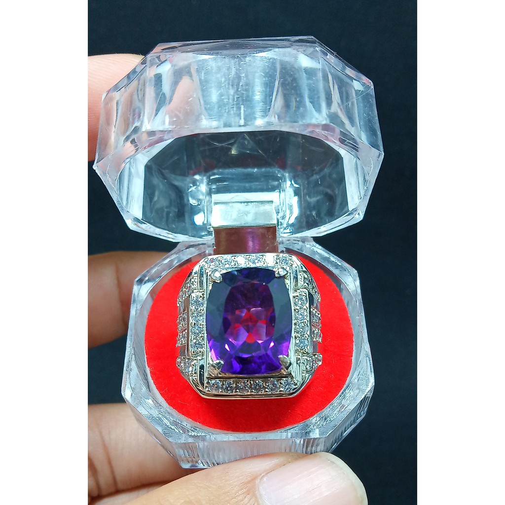 PERMATA  BATU KECUBUNG AMETHYST ASLI