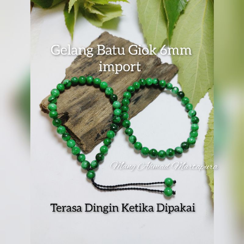 [ Grosir ] Gelang Giok 6mm Giok Burma Asli Import