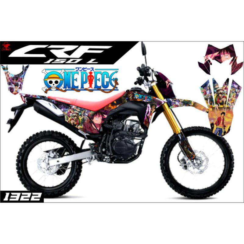 stiker setiker decal crf L150 one piece bahan orajet laminasi glosy