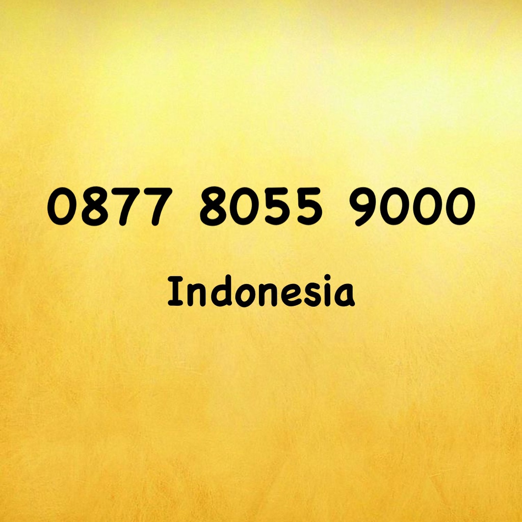 Nomor Cantik XL Bebas Triple A - BOSS - 000 - 805 - 0877 8055 9000