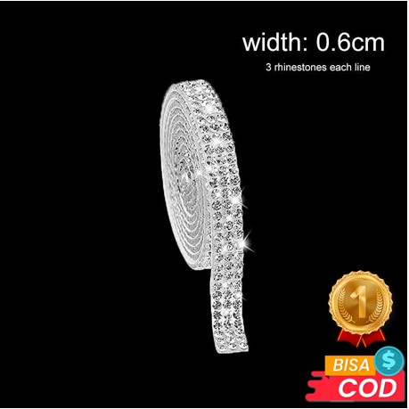 

XY Lakban Hias Akrilik One Sided Rhinestone Tape 0.6 x 90 cm