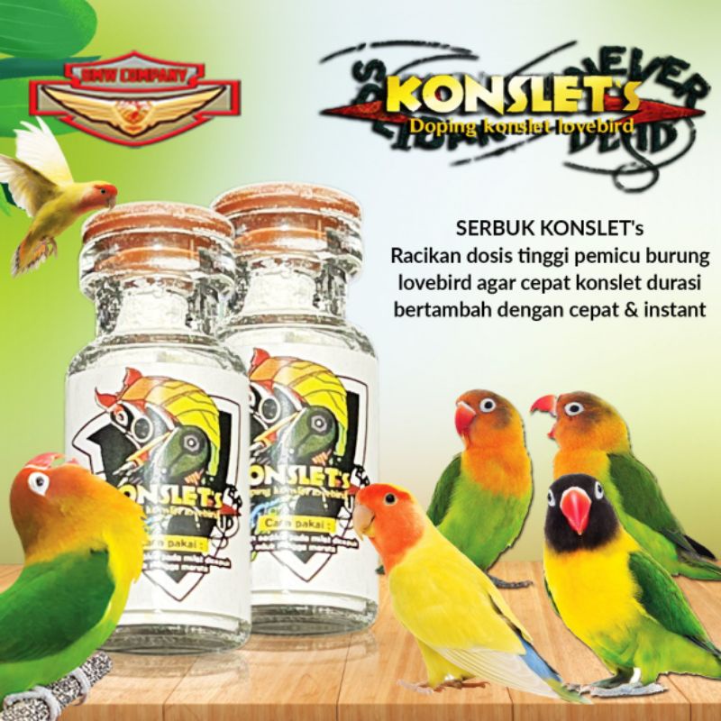 Serbuk konslet doping lovebird konslet's bmw