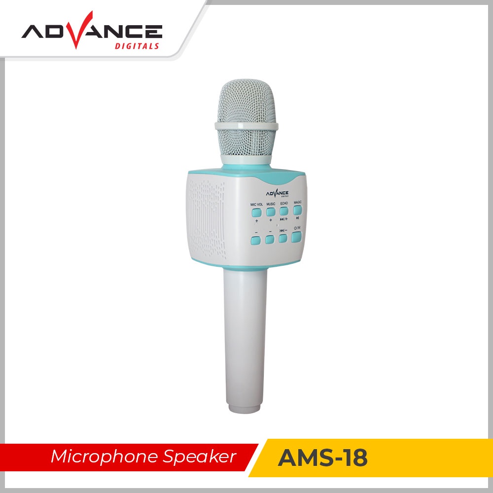 Advance Microphone Speaker Bluetooth Karaoke  Wireless Garansi Resmi 1 tahun