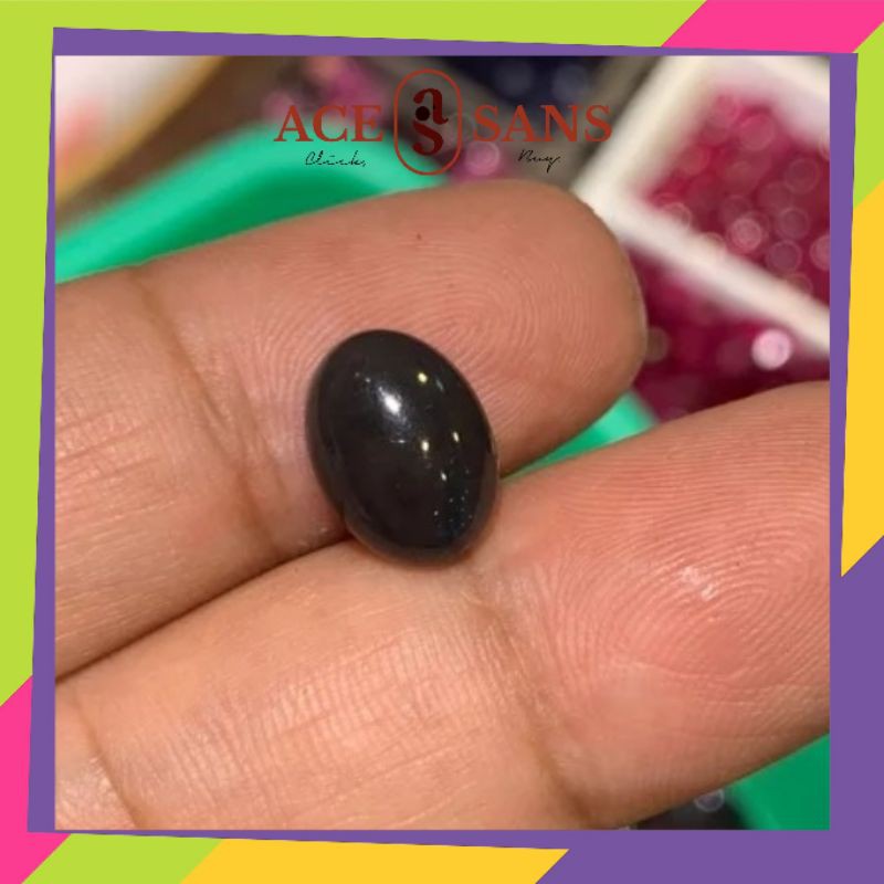 Batu Permata Natural Black Oval Kalimaya Hitam Batu Asli Alam I Batu Hias I BAtu Akik I Batu Alam