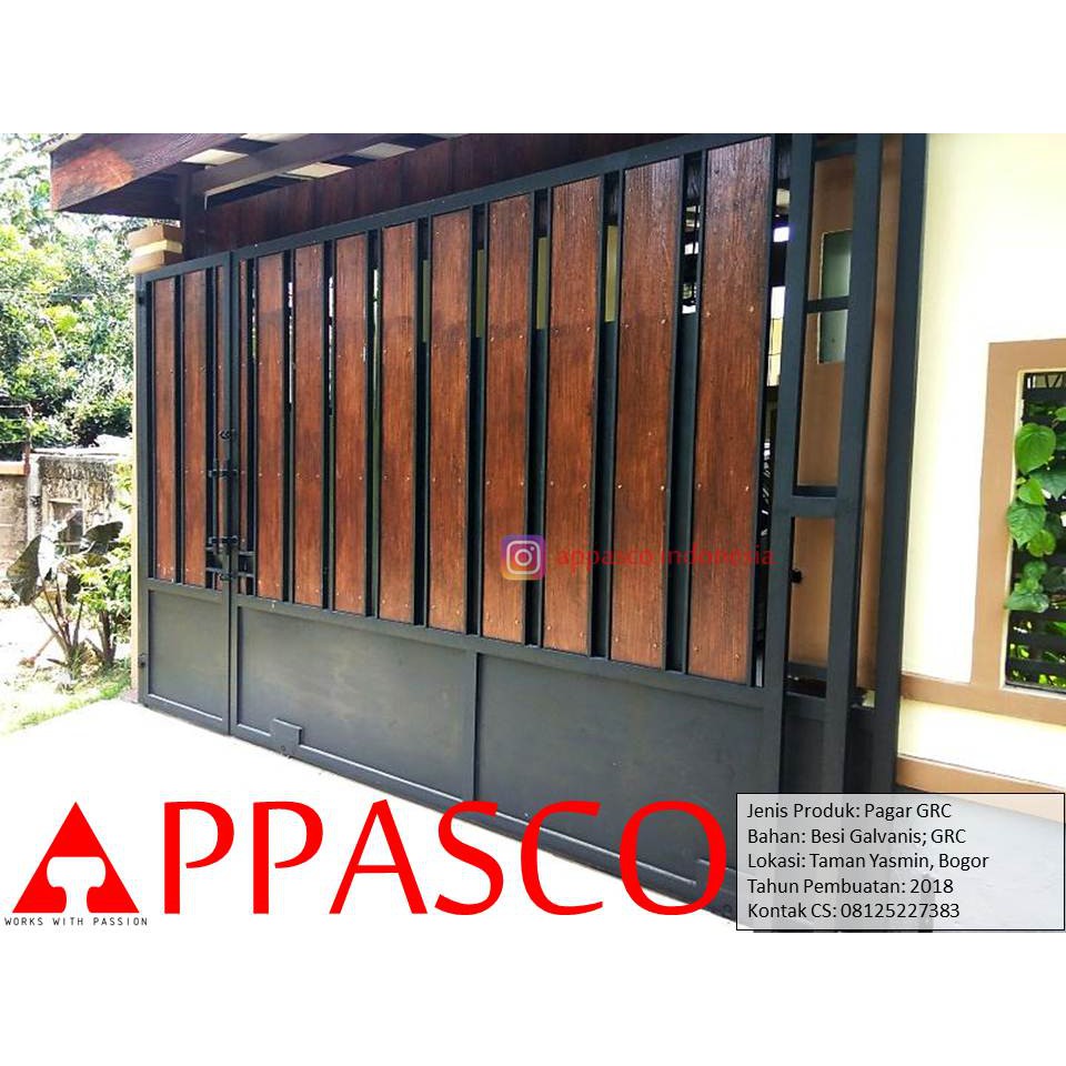 Pagar Grc Minimalis Kayu Di Taman Yasmin Bogor Shopee Indonesia