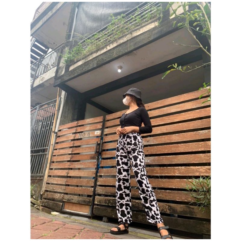 CELANA RAYON MOTIF SAPI KULOT RAYON