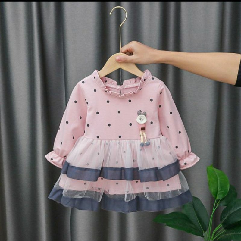 dress anak perempuan boneka import