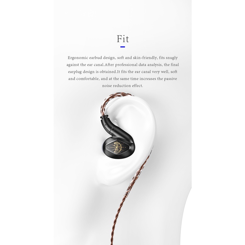 Blon Z200 Earphone In ear HiFi Dinamis Dengan Kabel Jack 3.5mm 10mm