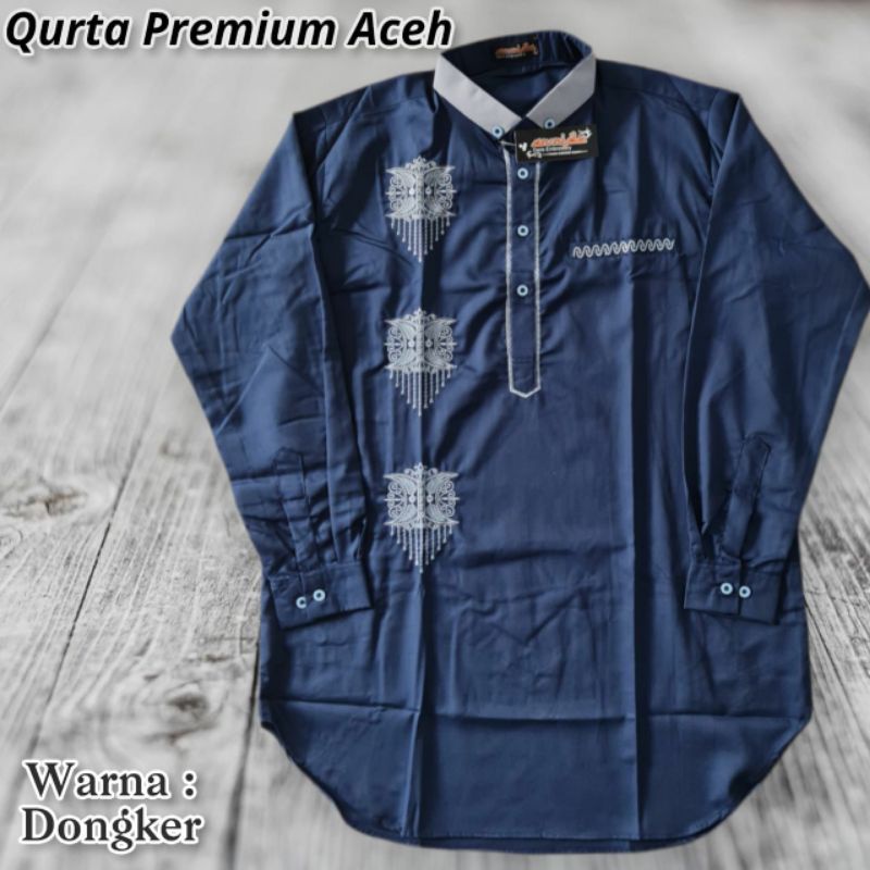 Koko Kurta Bordir Pintu Aceh Lengan Panjang