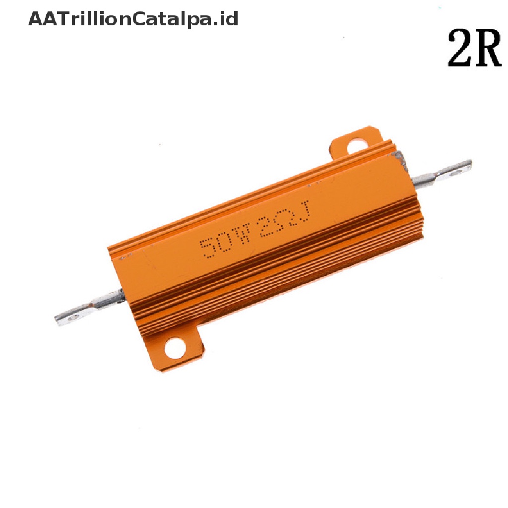 Case Power Resistor 50w Watt Bahan Aluminum 1 / 2 / 4 / 6 / 10 / 20 Ohm