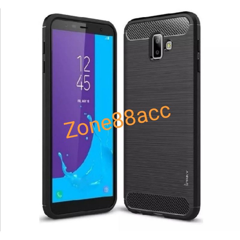 Silicon Case SAMSUNG J6 Plus Softcase iPAKY Carbon Casing Cover TPU