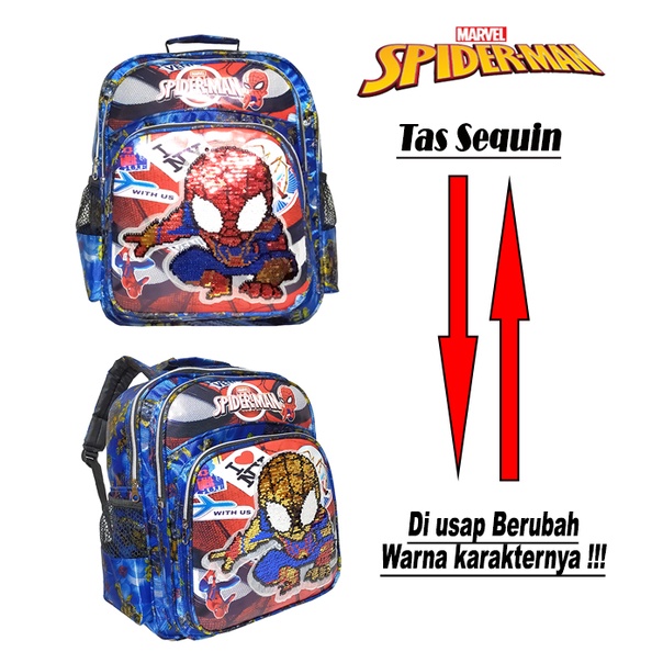 Tas Ransel Anak Laki-laki sekolah SD SEQUIN Karakter Super Hero Terbaru !!!