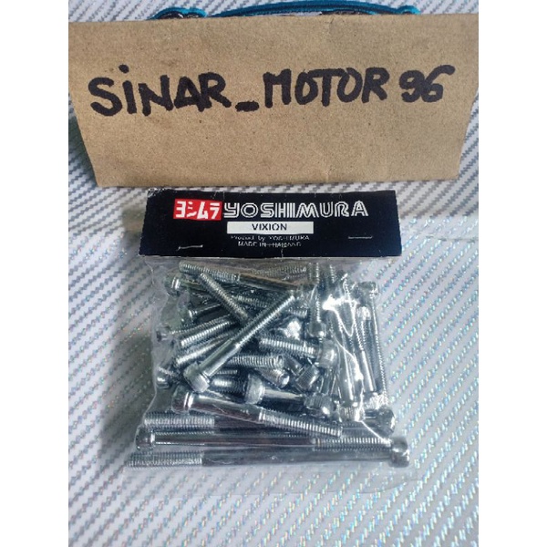 BAUT MESIN KUNCI L VIXION CHROME BAUT BLOK MESIN VIXION CROME PREMIUM