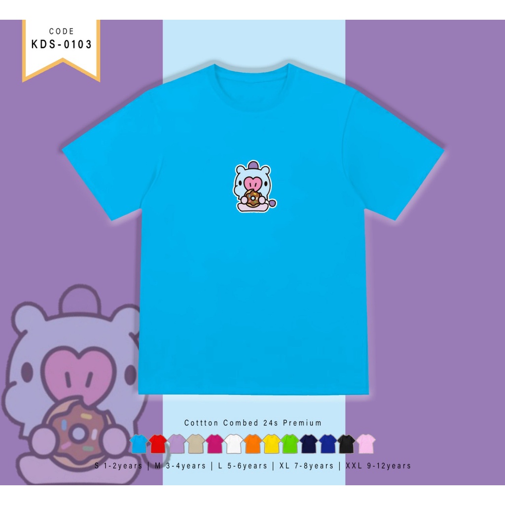 KAOS TINY TEEN BERGAMBAR KARAKTER / BT211 EATS MIDDLE SMALL / CUSTOM T-SHIRT TERMURAH