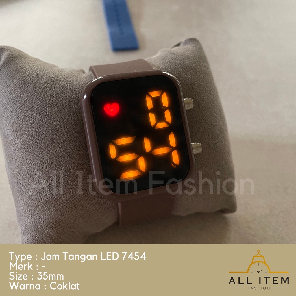 COD✅ Jam Tangan Digital LED 7454 Rubber Electronic Fashion Import Pria Wanita Anak Remaja / Jam Tangan Segi Kotak / Jam Tangan LED DEWASA MODEL KOREA / HARGA GROSIR