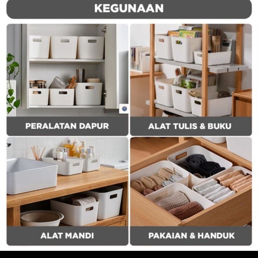 Kotak Penyimpanan Serbaguna Keranjang Storage Box Bin Organizer Rumah