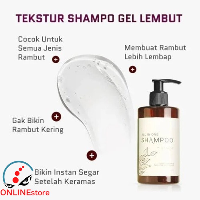 JEVARINE Shampoo All In One Penumbuh Rambut Cepat anti Ketombe Rontok Bercabang Sampo Peyubur Rambut Wanita Panjang Lebat Lembut Dan Lembab Ori Bpom