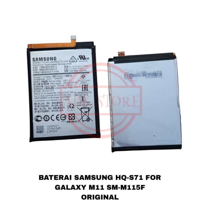 BATRE BATERAI BATTERY SAMSUNG GALAXY M11 SM-M115F HQ-S71 ORIGINAL