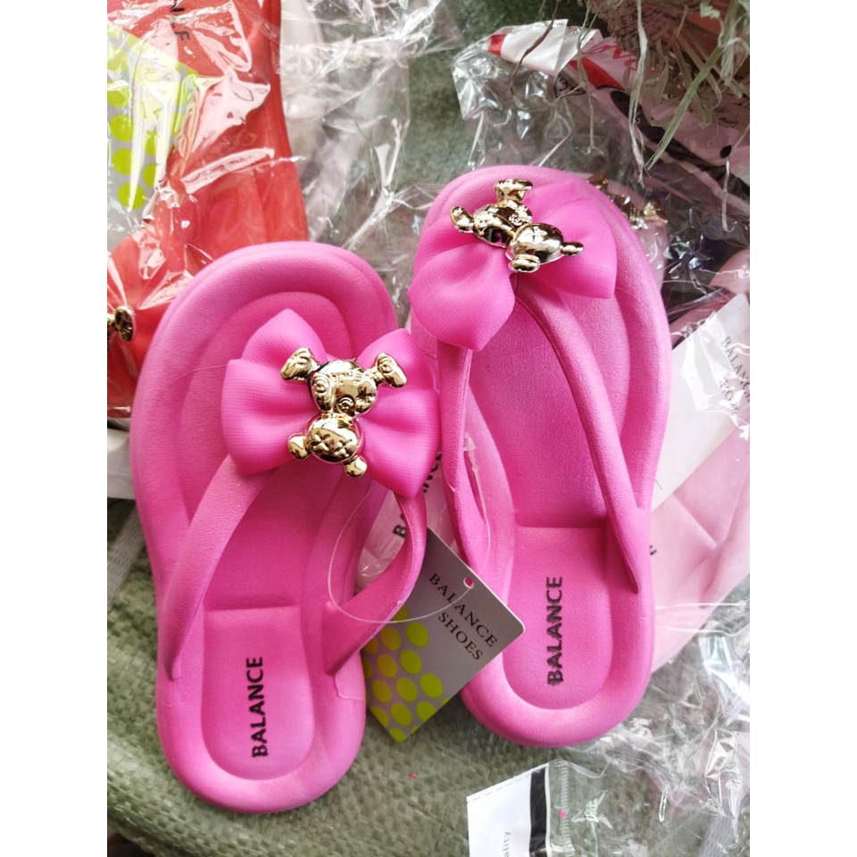 SANDAL ANAK FASHION BANGKOK 8001-A1 (24-35) SANDAL JEPIT ANAK TANGGUNG JIBBITZ PITA BEAR