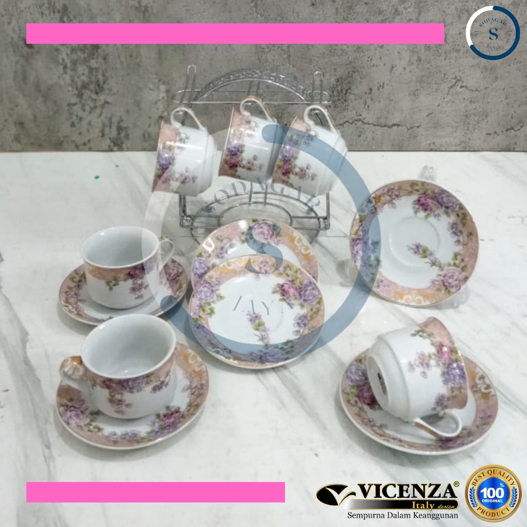 Vicenza Cangkir Set C78-1 Tea Set 13pc Original