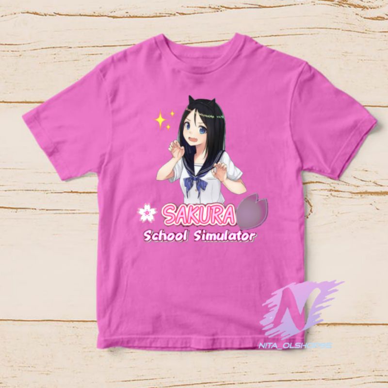 sakura school simulator kaos anak anime school