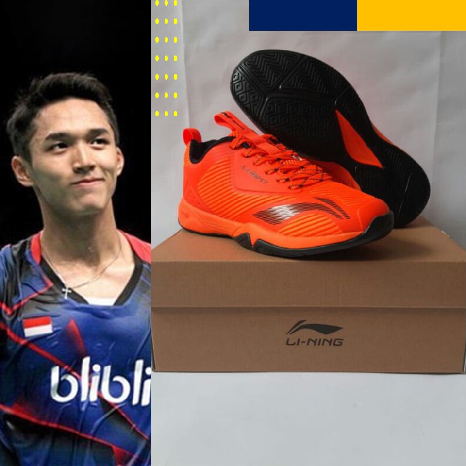 SEPATU BULUTANGKIS MURAH LINING CLOUD ACE G8 ORANGE ORIGINAL