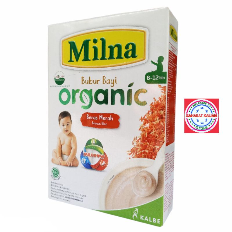 MILNA BUBUR BAYI ORGANIC 6 - 12 BULAN 120GR PER 1 BOX